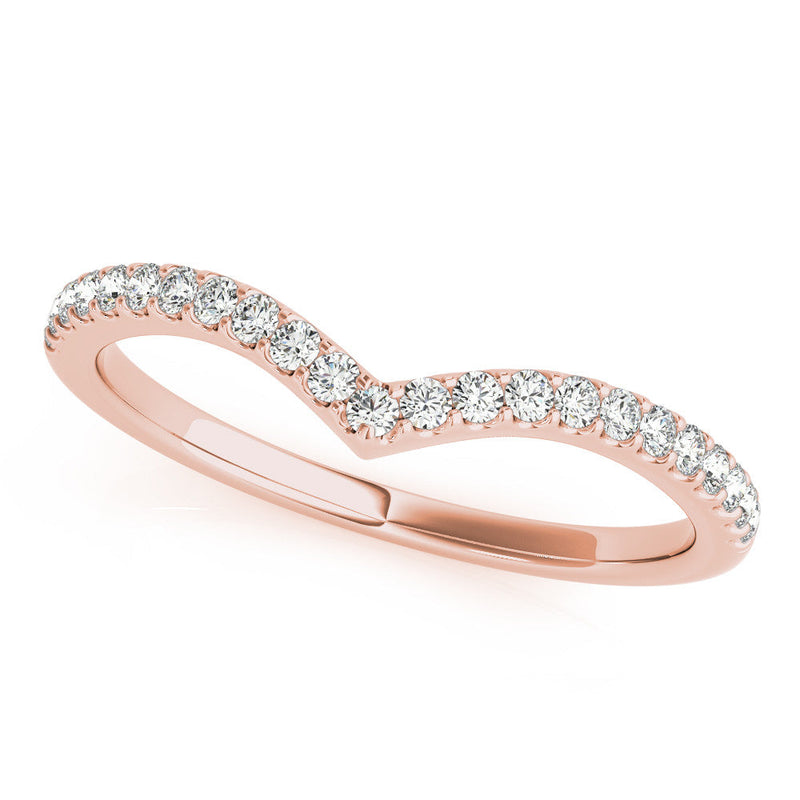 Chevron Pavé Wedding Ring