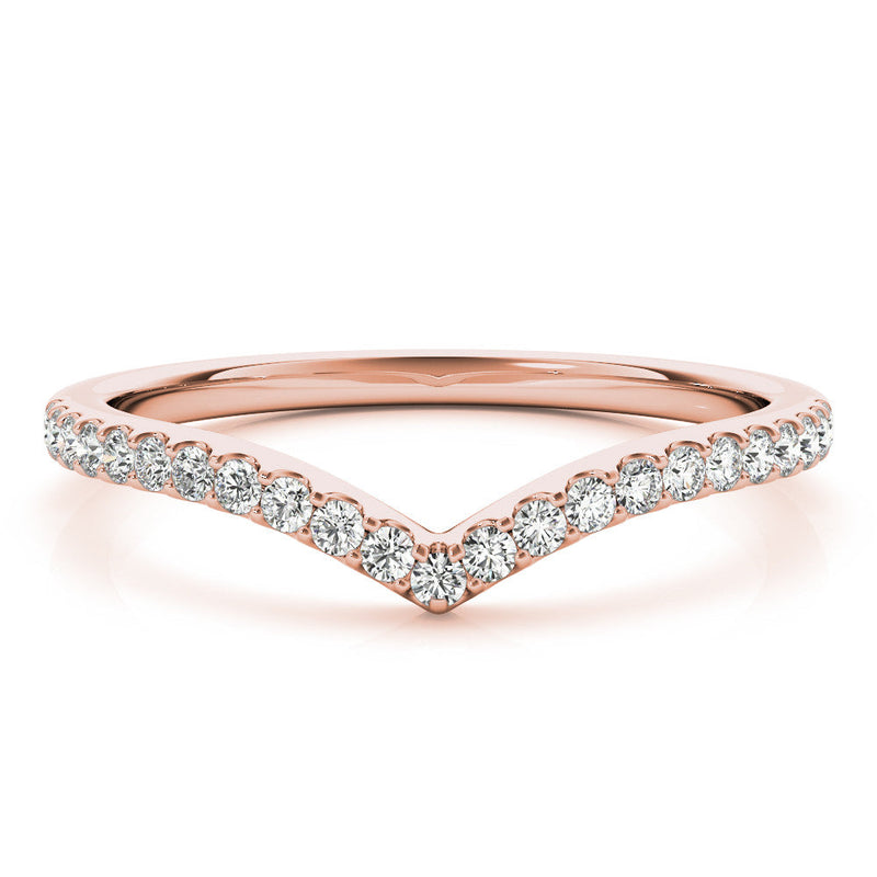 Chevron Pavé Wedding Ring