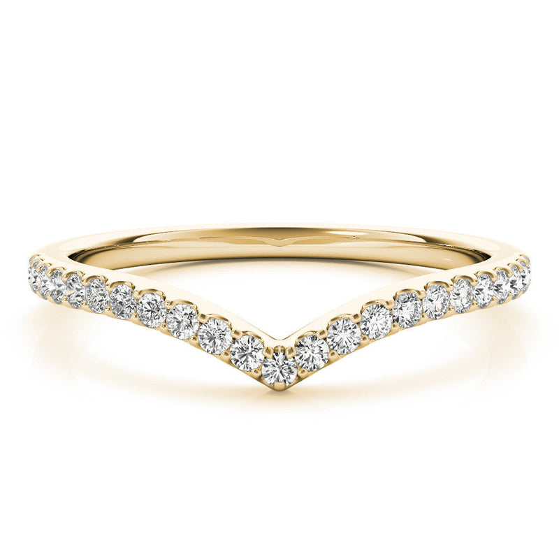 Chevron Pavé Wedding Ring