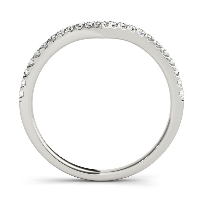 Chevron Pavé Wedding Ring