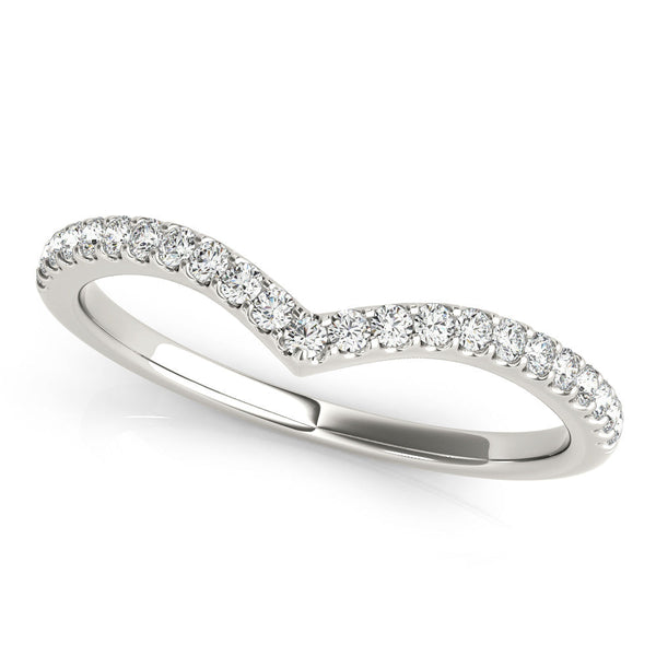 Chevron Pavé Wedding Ring