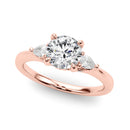 Round Cut Pear Shoulders Engagement Ring DiamondStatus
