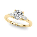 Round Cut Pear Shoulders Engagement Ring DiamondStatus