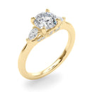Round Cut Pear Shoulders Engagement Ring DiamondStatus