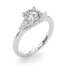 Round Cut Pear Shoulders Engagement Ring DiamondStatus