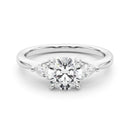 Round Cut Pear Shoulders Engagement Ring DiamondStatus