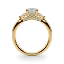 Round Cut Pear Shoulders Engagement Ring DiamondStatus