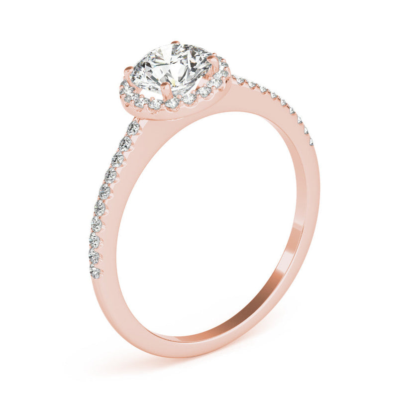 Round Halo Pavé Engagement Ring