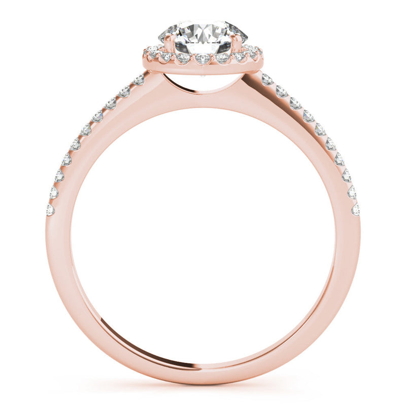 Round Halo Pavé Engagement Ring