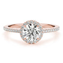 Round Halo Pavé Engagement Ring