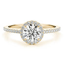 Round Halo Pavé Engagement Ring