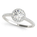 Round Halo Pavé Engagement Ring