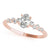 Oval Scatter Shoulders Engagement Ring