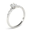 Oval Scatter Shoulders Engagement Ring DiamondStatus
