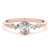 Oval Scatter Shoulders Engagement Ring
