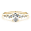 Oval Scatter Shoulders Engagement Ring DiamondStatus