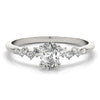 Oval Scatter Shoulders Engagement Ring DiamondStatus