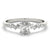 Oval Scatter Shoulders Engagement Ring