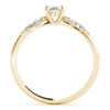 Oval Scatter Shoulders Engagement Ring DiamondStatus