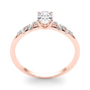Oval Scatter Shoulders Engagement Ring