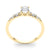 Oval Scatter Shoulders Engagement Ring