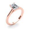 Emerald Solitaire Engagement Ring DiamondStatus