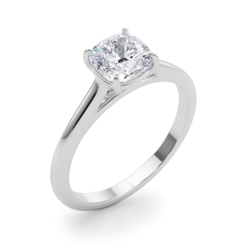 Cushion Solitaire Engagement Ring
