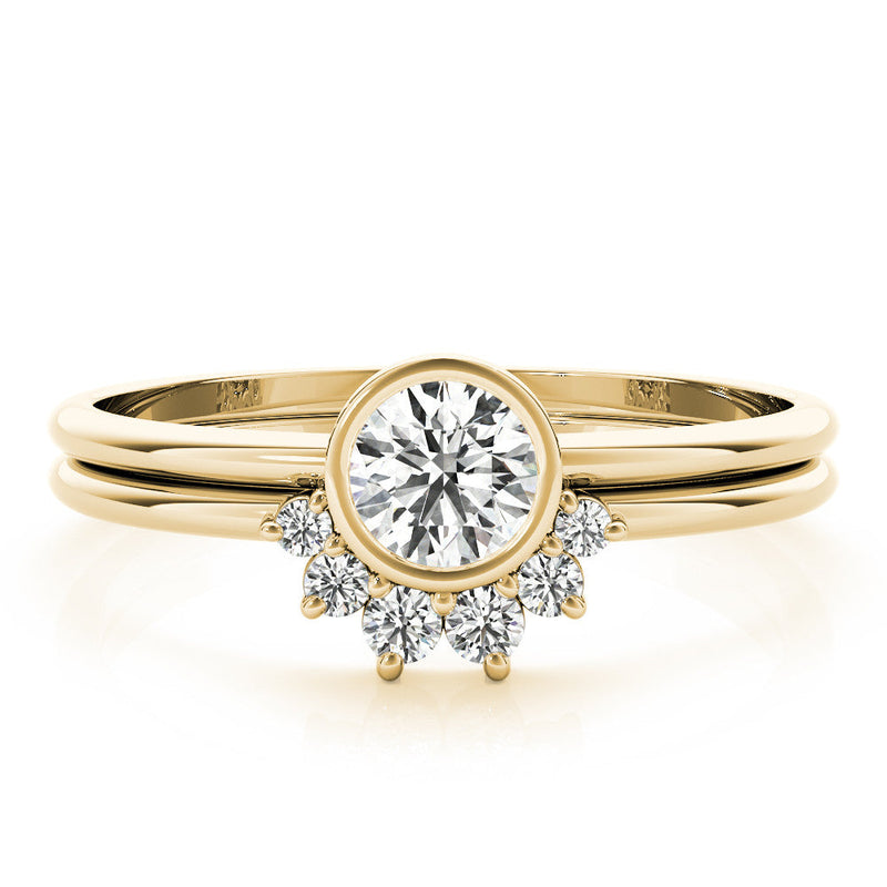 Round Rub Over Diamond Ring