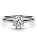 Round Rub Over Diamond Ring