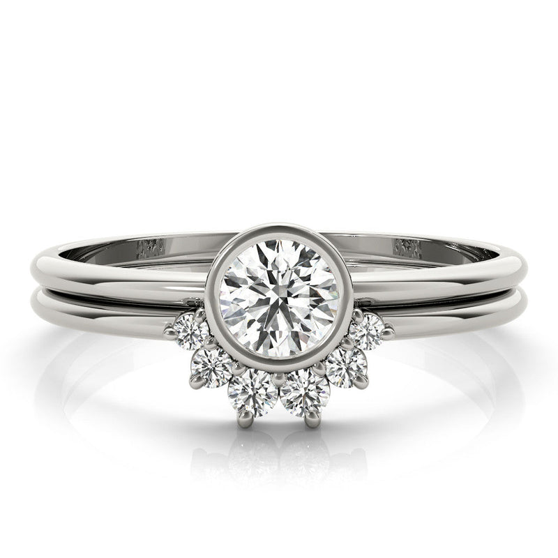 Round Rub Over Diamond Ring