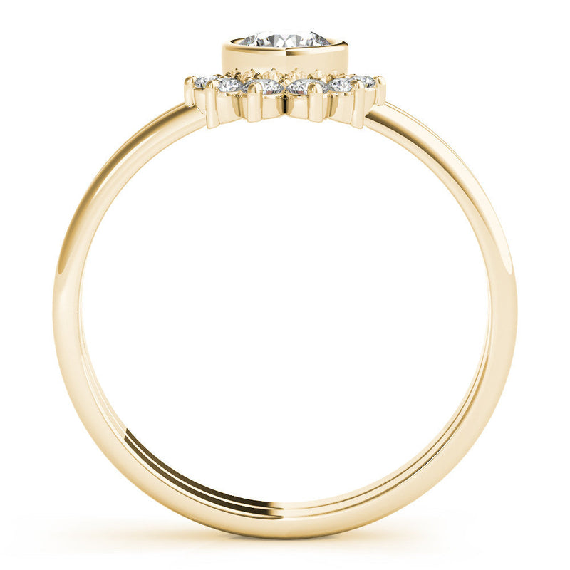 Round Rub Over Diamond Ring