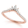 Marquise Chevron Pavé Wedding Ring DiamondStatus