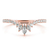 Marquise Chevron Pavé Wedding Ring DiamondStatus