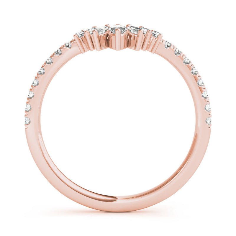 Marquise Chevron Pavé Wedding Ring