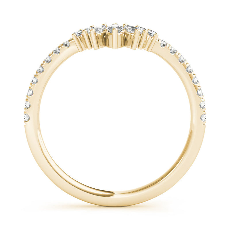 Marquise Chevron Pavé Wedding Ring