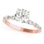 Round Cut Marquise Shoulders Engagement Ring