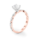 Oval Cut Marquise Shoulders Engagement Ring