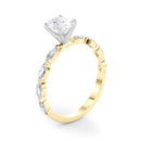 Oval Cut Marquise Shoulders Engagement Ring