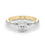 Oval Cut Marquise Shoulders Engagement Ring