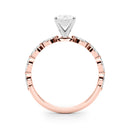 Oval Cut Marquise Shoulders Engagement Ring