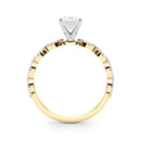 Oval Cut Marquise Shoulders Engagement Ring