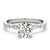 Round Cut Marquise Shoulders Engagement Ring