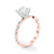 Princess Cut Marquise Shoulders Engagement Ring