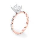 Princess Cut Marquise Shoulders Engagement Ring