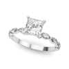 Princess Cut Marquise Shoulders Engagement Ring DiamondStatus
