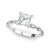 Princess Cut Marquise Shoulders Engagement Ring