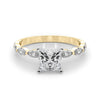 Princess Cut Marquise Shoulders Engagement Ring DiamondStatus