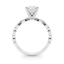 Princess Cut Marquise Shoulders Engagement Ring