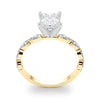 Princess Cut Marquise Shoulders Engagement Ring DiamondStatus