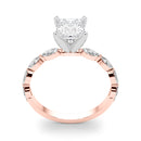 Princess Cut Marquise Shoulders Engagement Ring